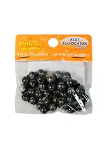 Натур. камни Агат волосатик (скрепл. бусины) (00009435) (40шт) (8мм) (упаковка)