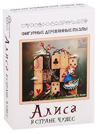 Фигурный пазл «Алиса в стране чудес» 48 элементов, дерево, Нескучные игры