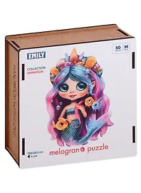 Деревянный пазл «Русалочка Эмили» 50 элементов, Melograno Puzzle