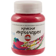 Акриловая малиновая краска olki, 100 мл
