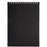 Блокнот А5 80л кл. "VELVET" черный, пласт.обл, спираль - 0