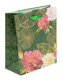 Пакет А4 26*32*12 "Пионы" жен., бум.мат.ламинат