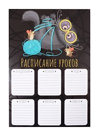Расписание уроков «Запутанная история», А4, мелованный картон, Феникс+