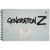 Скетчбук А5+ 30л "Generation" белый офсет, 180г/м2, евроспираль