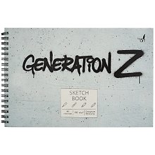 Скетчбук А5+ 30л "Generation" белый офсет, 180г/м2, евроспираль