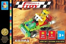 Конструктор Formula Toy Болид зел.-красн. (Т50756) (31 дет.) (3+) (коробка)