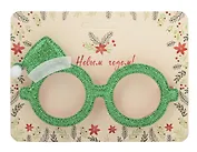 Очки новогодние Колпак Деда Мороза (пластик) (12-6142-HNY27)