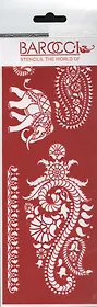 Трафарет Barocci универсальный Индия + слон 8,5х23см ТУ-40