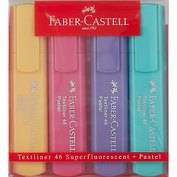 Текстовыделители Faber-Castell, 46 Pastel + Fluorescent, 4 цвета