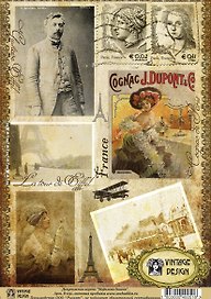 Декупажная карта Эйфелевая башня (S-051) (упаковка)