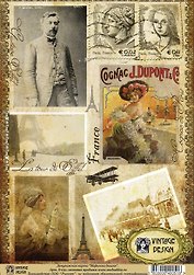 Декупажная карта Эйфелевая башня (S-051) (упаковка)