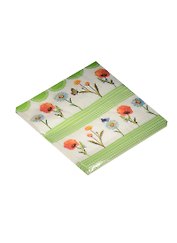 Салфетки (20шт/уп) Маки и ромашки с зеленым кантом (11-01662-L12)