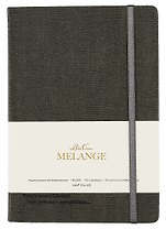 Ежедневник недат. А5 96л "Melange" серый , тв.переплет, резинка, тонир.блок, ляссе