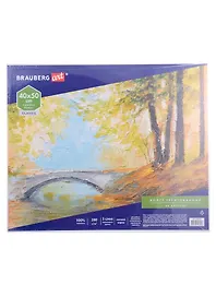 Холст на картоне 40*50см грунтованный, 100% хлопок, мелкое зерно, BRAUBERG ART CLASSIC