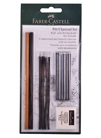 Карандаши угольные"Pitt Charcoal" 10 предметов, блистер, Faber-Castell
