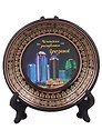 Магнит-тарелочка Грозный Ночной вид Грозный-сити D7 цв.черный фарф.