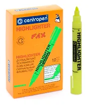 Текстовыделитель Centropen, Fax, желтый 5 мм