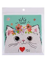 Алмазная мозаика MAZARI Открытка своими руками, I LOVE YOU, 15х15 см, ОПП-упаковка