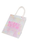 Пакет А5 24*19,5*19,5 "Happy Birthday" розовый, пластик - 2