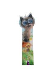 Линейка закладка 3D Котик на домике (10см) (015) (Мир Открытий)