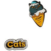 Набор значков «Cats», акрил - 1