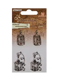 Подвески металлические Винтаж (5940) (4шт.) (Рукоделие) (упаковка)