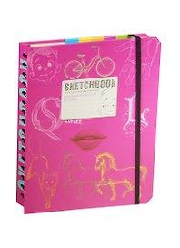 SketchBook. Книга для записей и зарисовок. Визуальный экспресс-курс рисования (малиновый)