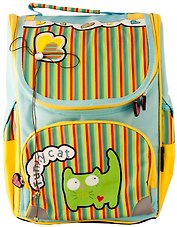 Рюкзак школьный "FUNNY CAT" 32*22,5*12см, ортопед.спинка, Silwerhof