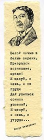 Закладка дизайнерская. Северянин, 5х12см