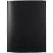 Папка 2кольца А4 "MEGAPOLIS" 24мм, пластик, черный, Erich Krause