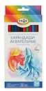 Карандаши акварельные 24цв "Классические" с кистью, к/к, Гамма