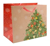 Пакет А3+ 50*40*25 "Елочка - красавица" Новый год, бум.ламинат