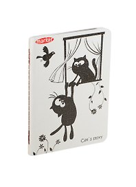 Записная книжка «Cat story» А6, 40 листов в клетку, сшивка, Marker Arte, в ассортименте