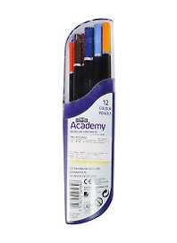 Карандаши цветные 12цв "Academy Colouring" кругл., пласт.тубус, DERWENT