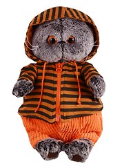 Игрушка мягкая Budi Basa, Басик в штанах и полосатой кофте 25см