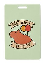 Чехол для карточек вертикальный Капибара Don’t worry Be cappy (ДК2023-449)