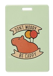 Чехол для карточек вертикальный Капибара Don’t worry Be cappy (ДК2023-449)