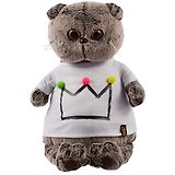 Мягкая игрушка Басик в футболке с короной (30 см) (Ks30-175)