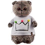 Мягкая игрушка Басик в футболке с короной (30 см) (Ks30-175)