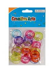 Набор бусин (20гр) кольца прозрачные (ассорти) (11-24067-L30)