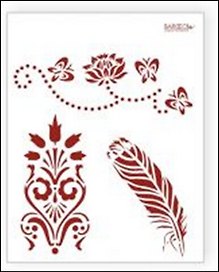 Трафарет пластиковый многоразовый Перо (20х25) (Л-027)