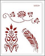 Трафарет пластиковый многоразовый Перо (20х25) (Л-027)