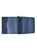 Обложка для книги с закладкой, 245х170 мм, синяя, экокожа, нубук, Антей - 1