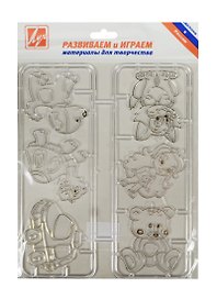 Трафарет для рисования красками по стеклу Любимые игрушки 6шт. 22С 1403-08