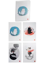 Тетрадь в линейку Asac, Spring characters, 80 листов