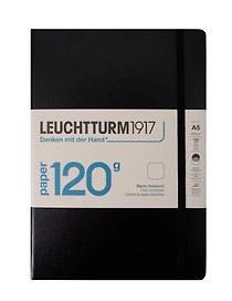 Книга для записей A5, 100 листов, нелинованная "Edition 120G", твердая обложка, черный, Leuchtturm1917