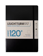 Книга для записей A5, 100 листов, нелинованная "Edition 120G", твердая обложка, черный, Leuchtturm1917