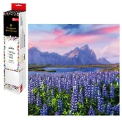 Набор для творчества. Алмазная мозаика "Лавандовое поле в горах", 30 х 30 см