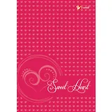 Записная книжка А6 80л "Романтика (сердечки)" 7БЦ, глянц.ламинация, полноцветн.печать, Listoff