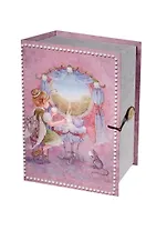 Шкатулка-книга с пуговицей картон M Волшебное чаепитие (20х14х6см) (42361)
